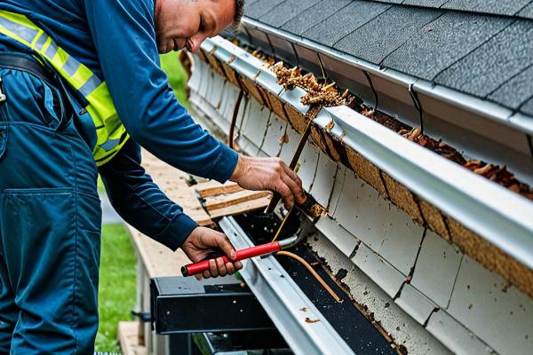 Storm damage gutter repair